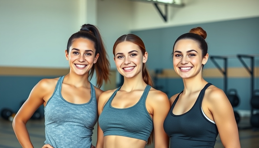 Empowering young female athletes smiling in a gymnasium.