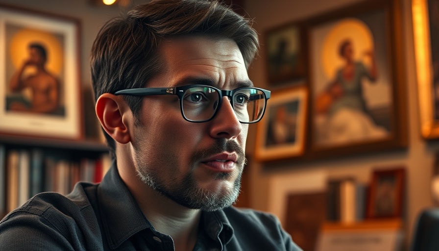Man discussing civil asset forfeiture in a warmly lit office.