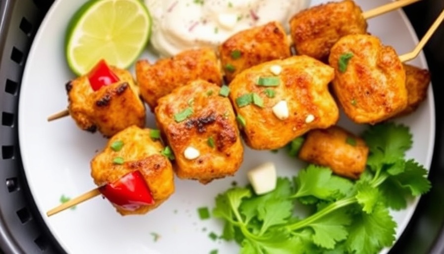 Air Fryer Harissa Chicken Skewers
