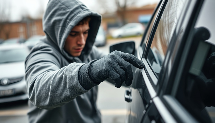 Car theft attempt in progress, 2025 most stolen cars concern.