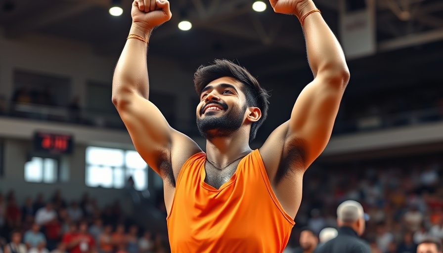 Indian Wrestling Superstar Kajal celebrating victory at championship.