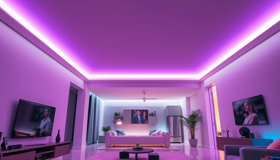 Smart home futuristic interior with automation elements.