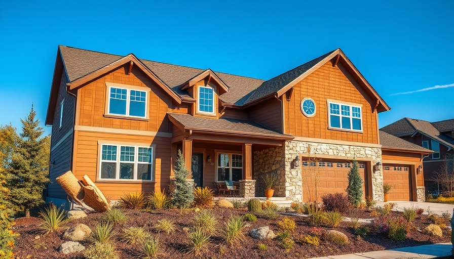 New house siding contract for contemporary home with stone accents.