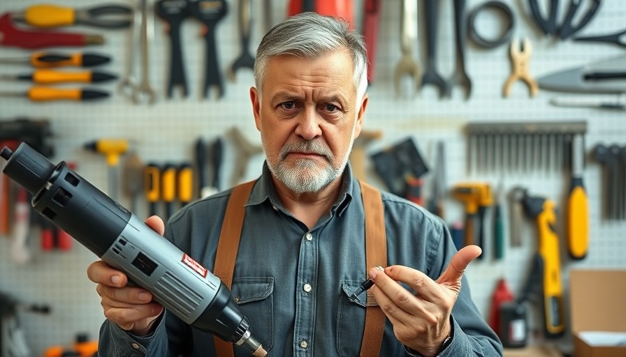 Man warns against tool scam in workshop, best affordable DIY toolkits Asheville NC homeowners.
