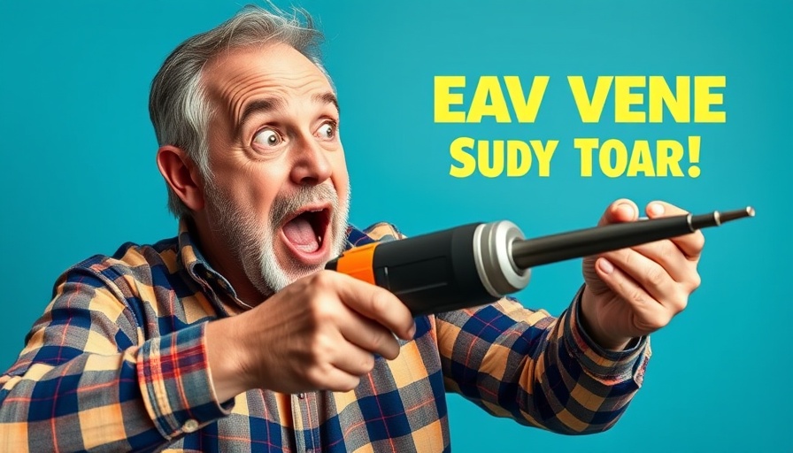 Man surprised by modern tool, best affordable DIY toolkits Asheville NC homeowners
