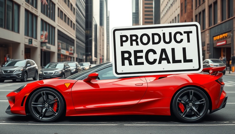 Chevy recall involves fuel leak fire hazard for red car in city.