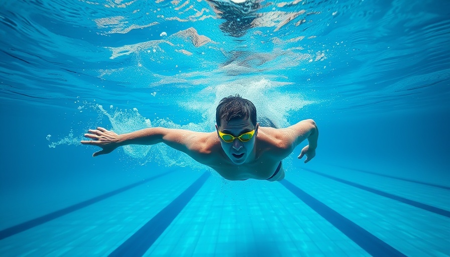 Swimmer practicing side breathing in pool for breathing benefits.