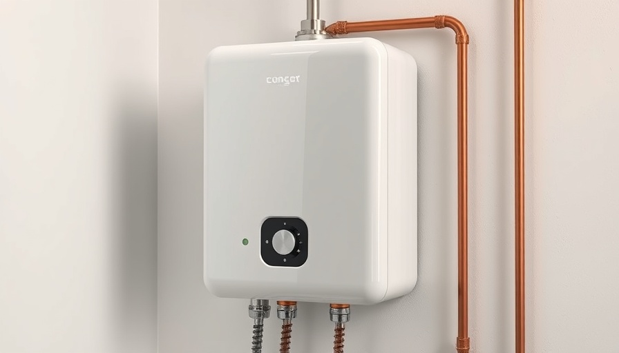 Modern water heater setup illustrating how does a water heater work.