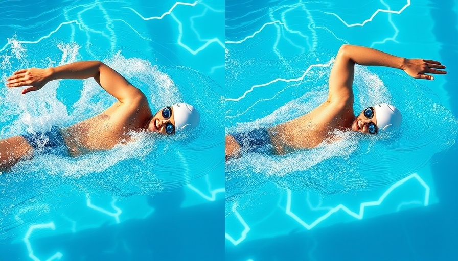 Stroke analysis for athletes with swimmer's technique comparison in a pool.