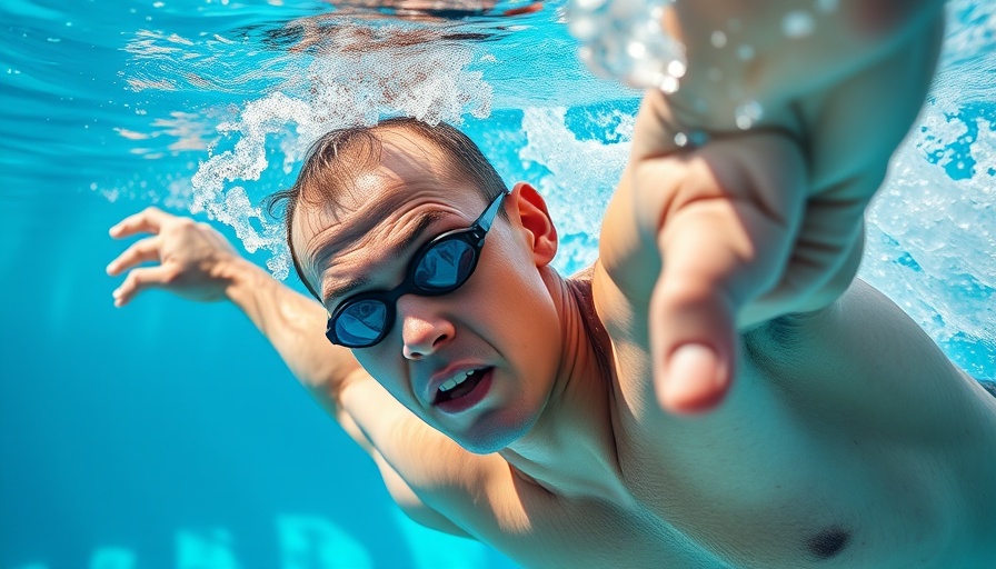 Swimmer practicing single arm freestyle drill underwater.