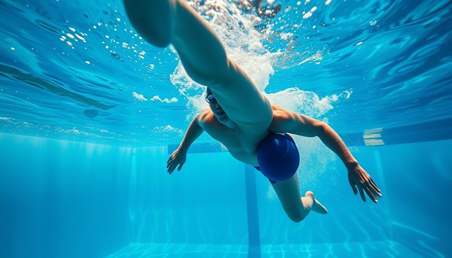 Underwater swimmer showcasing the importance of the up kick in swimming.