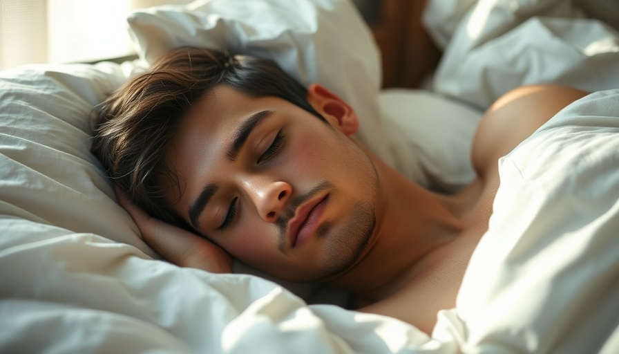 Young man resting peacefully post-swimming challenge, cozy bed.