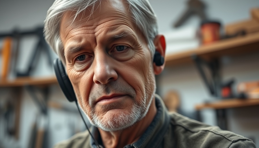 Close-up of person wearing Parkside Bluetooth Ear Defenders in a workshop.