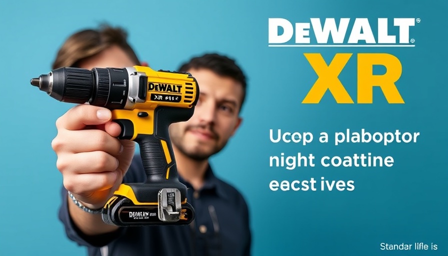 DeWalt XR drill performance testing with curious expression.