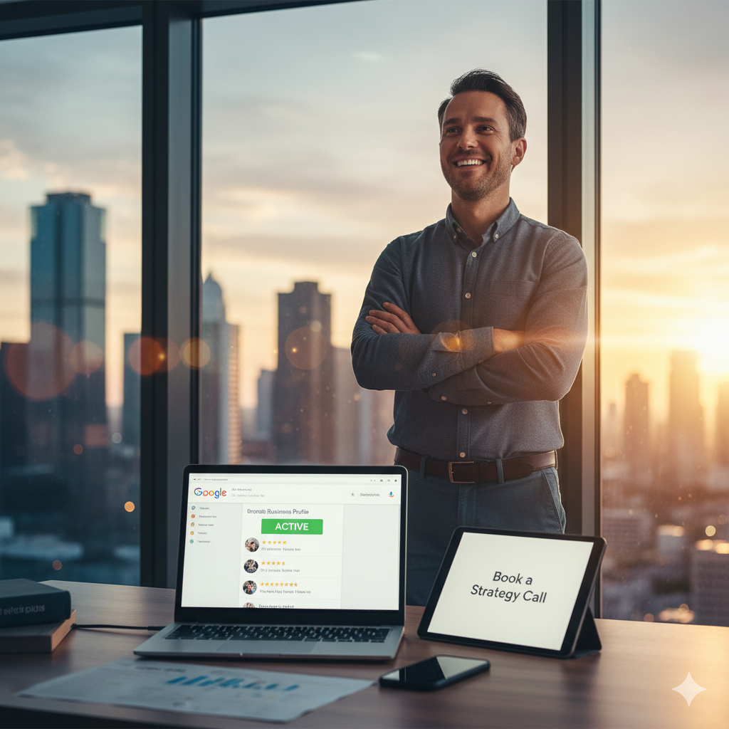 This image depicts success and relief after a problem is solved, tying into the inspirational tone and encouraging the reader to take the final step.