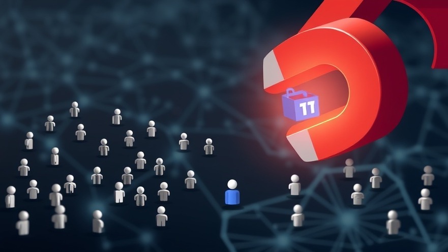 Strong Google Business Profile magnet attracting customer icons against a subtle map background.
