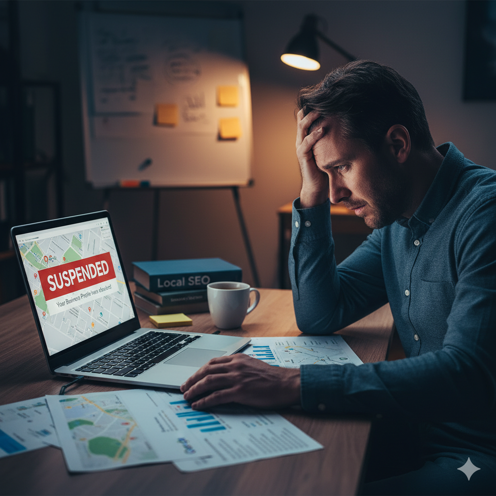 This image captures the initial stress and confusion of a GBP suspension, setting the stage for the article's solution-oriented approach.