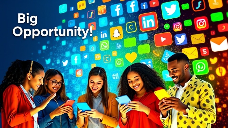 Young professionals engaging with social media, representing opportunity unleashed.