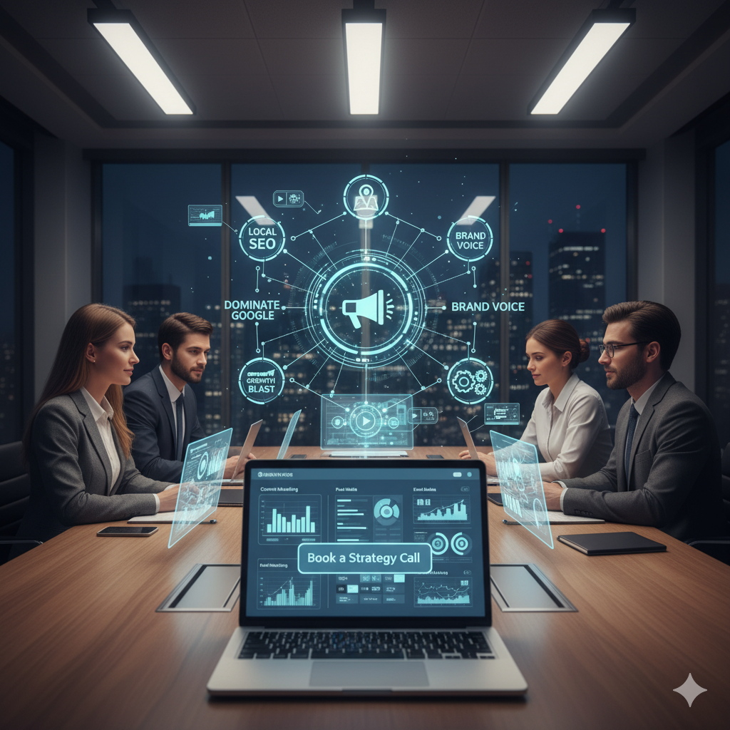 This image visually represents the comprehensive nature of digital marketing services, conveying growth and multiple strategies working together.