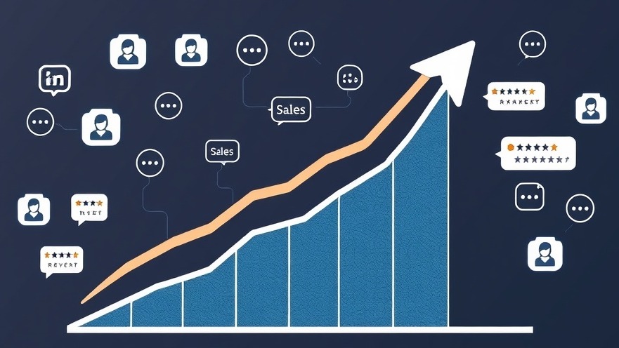 Graph depicting business growth with sales and SEO rankings arrows and customer reviews.