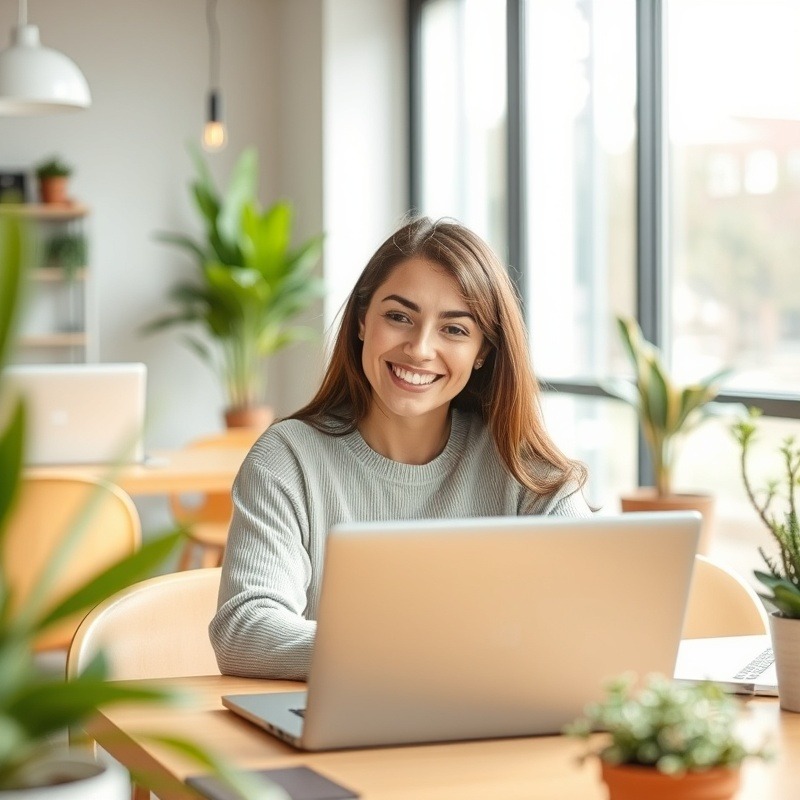 small business owner building her own website