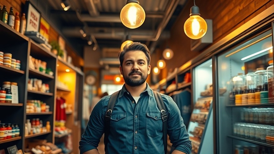 Confident entrepreneur with glowing lightbulb, symbolizing First Principles Thinking.