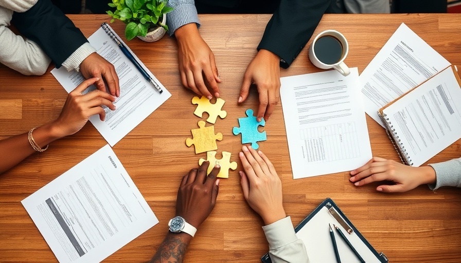 Post-holiday retail strategies concept with hands joining puzzle pieces.