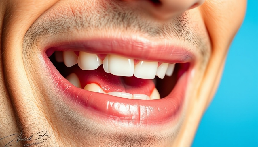 Illustration of periodontal disease and gum inflammation close-up