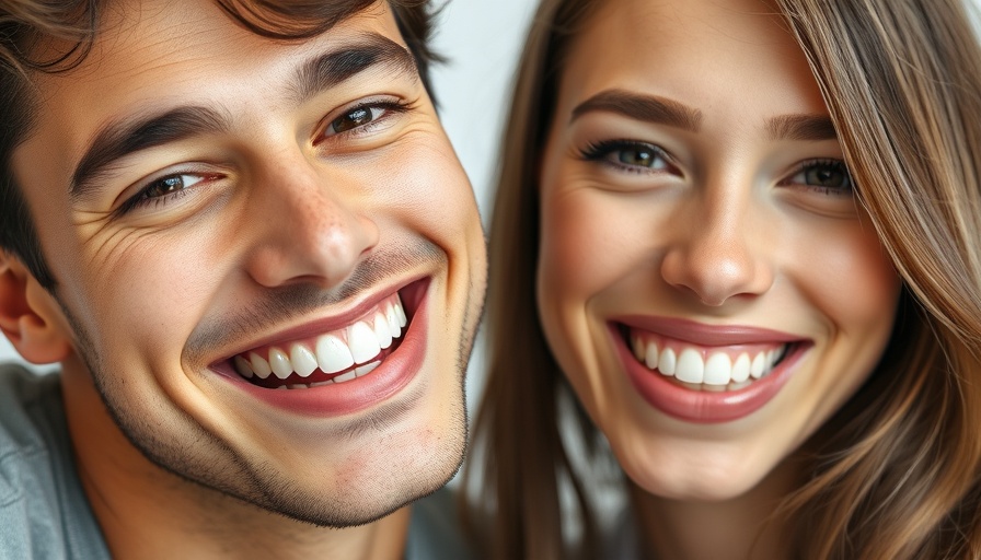 Bright smiles of couple showcasing teeth whitening Ipswich.