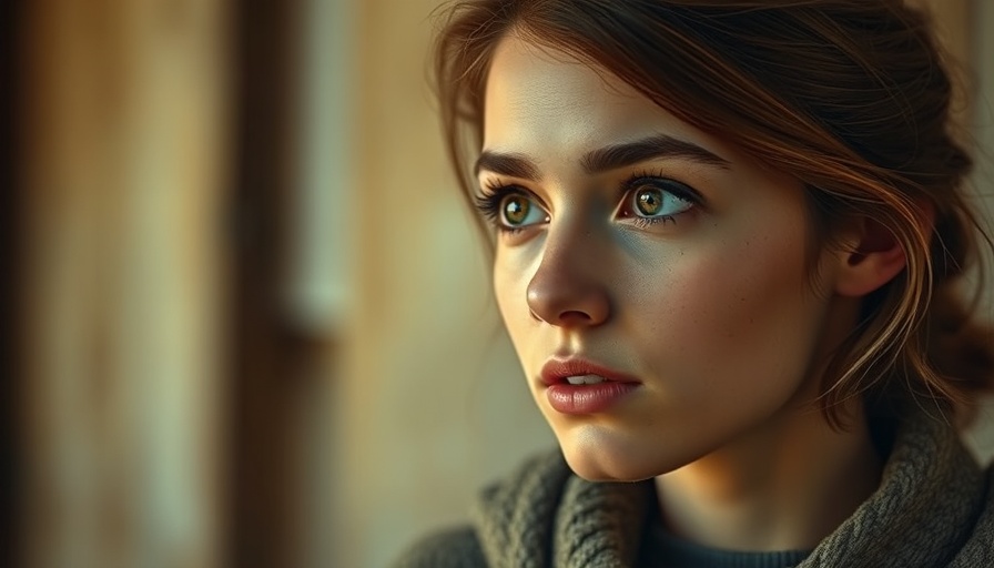 Young woman pondering the problems with traditional dental braces.