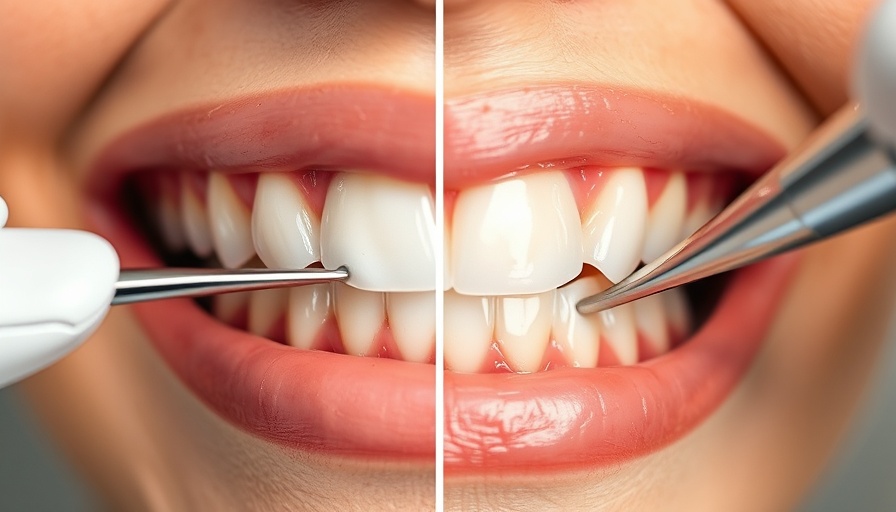 Dental cleaning before and after comparison highlighting importance of dental hygienist.