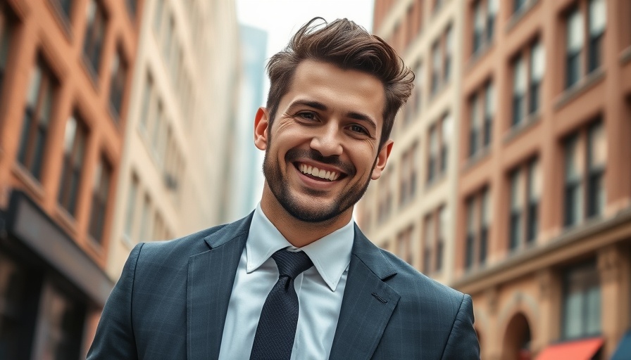 Professional man smiling outdoors amid discussion on cuts to health staff in dentistry.