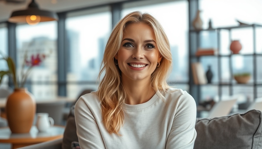 Blonde woman indoors, showcasing risks of cosmetic dentistry discussion.