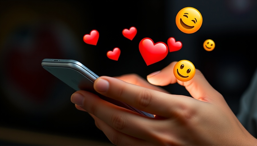 Emojis floating from smartphone, LinkedIn for Dentistry