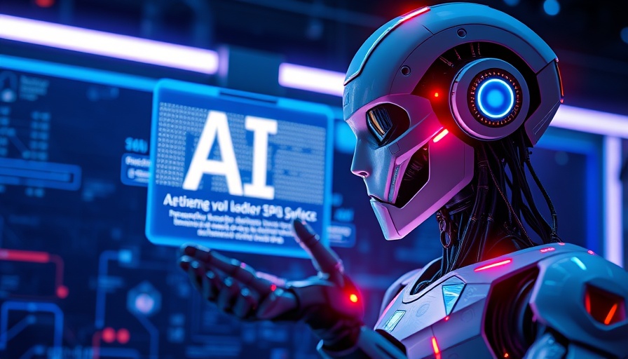 Futuristic AI robot examining holographic AI in Dentistry.