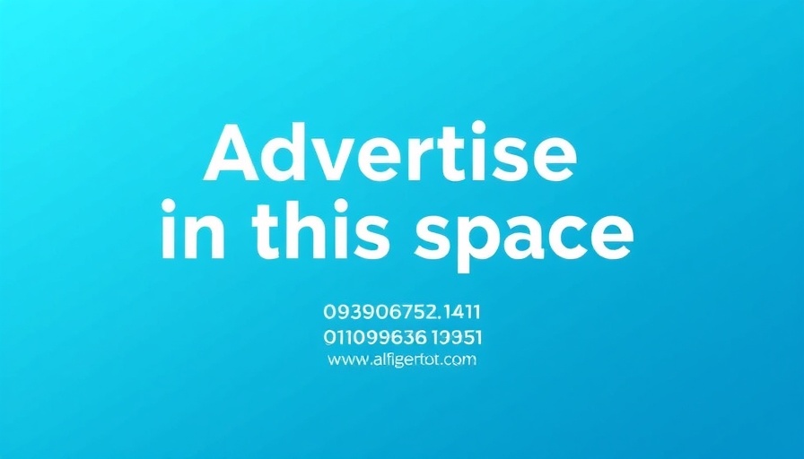 Advertising banner with contact info on blue gradient.