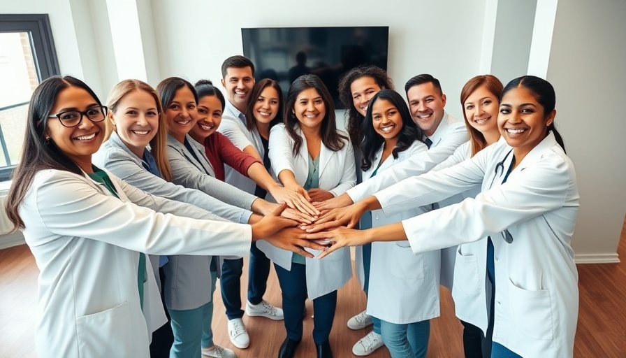 Diverse dental team celebrating unity, tying into GDP pay and orthodontic fees increase.