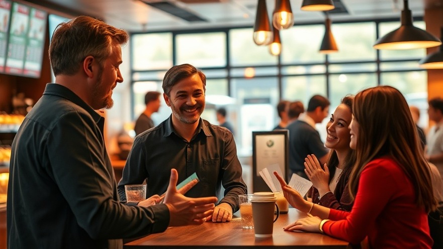 Franchise automation enhancing customer experience at a modern cafe.