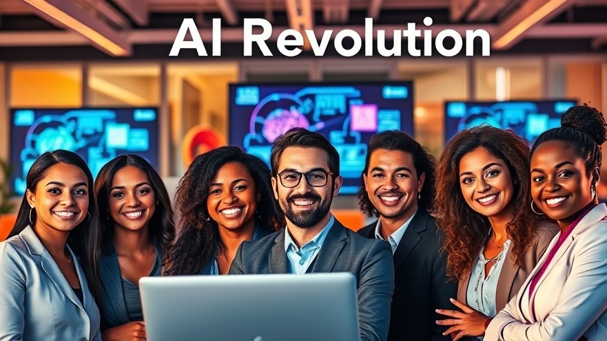 Diverse professionals in a vibrant office strategizing AI-driven recruitment. Automation in business.