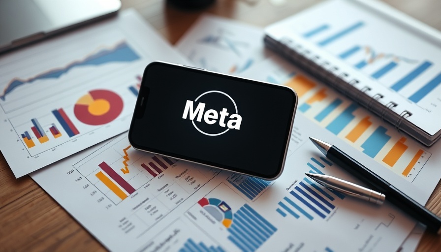 AI-driven advertising for franchises with Meta logo on phone.