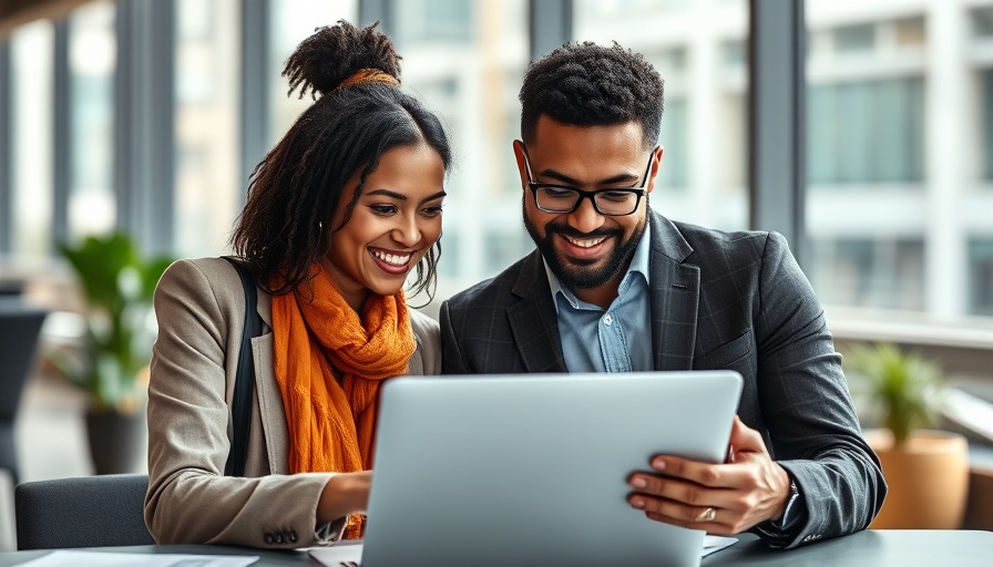 AI in franchising: diverse team using technology in office.