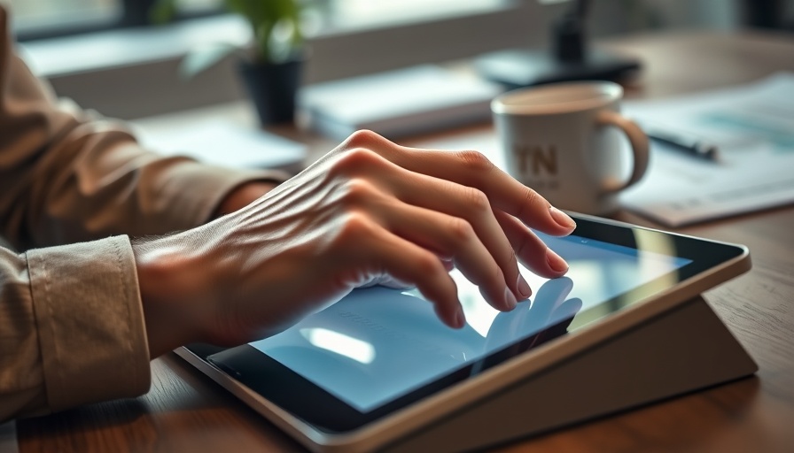Person using a tablet with BPM tools for business efficiency.