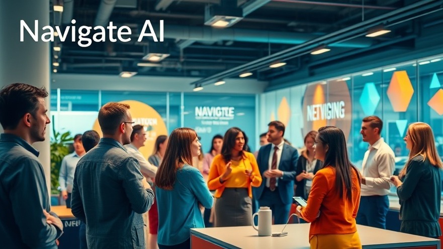 Diverse professionals discussing AI-powered franchises in a vibrant setting.