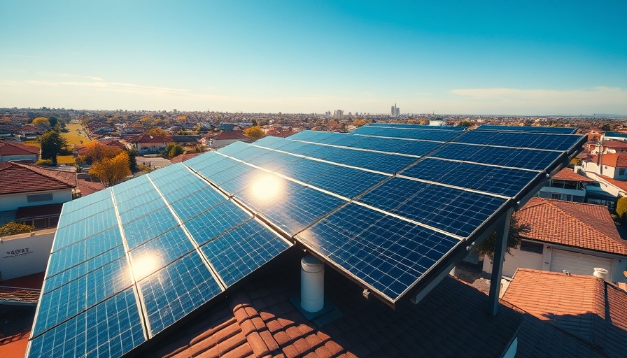 Solar panels on a rooftop for adding renewable energy in a suburban setting.