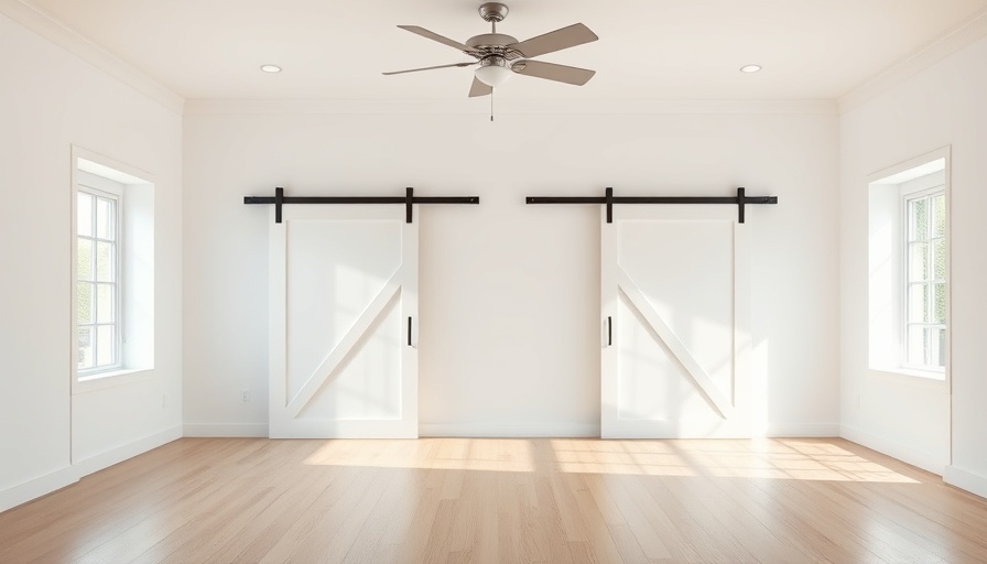 Modern room with sliding barn doors for bathroom privacy