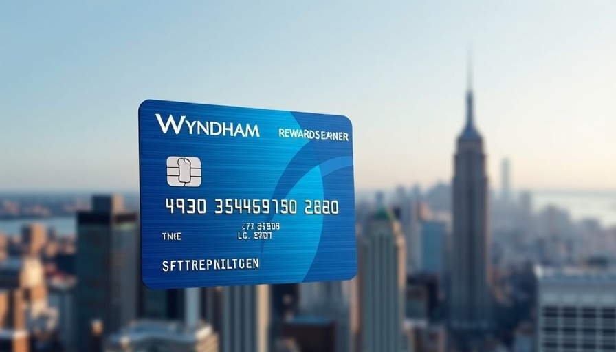 Wyndham Rewards Earner card in sleek blue design.