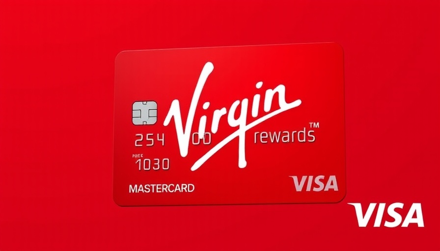 Vibrant red Virgin Red Rewards Mastercard with sleek design.
