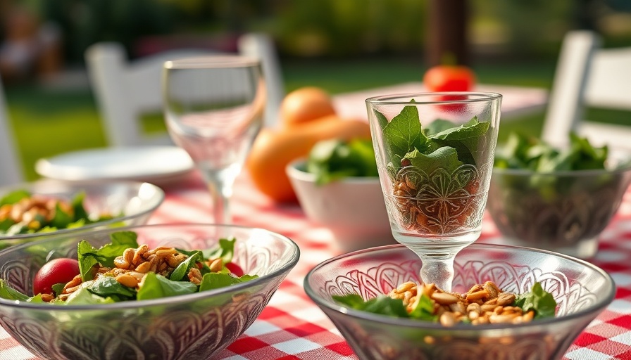 Tips to save money when hosting a big family dinner, colorful table setting.
