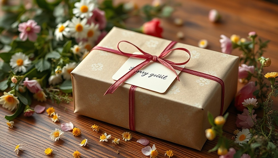 Thoughtful gift-giving tips illustrated with wrapped present on table.