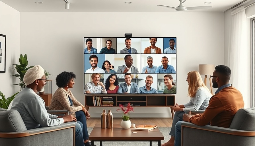 Virtual local government meeting on video call setup.